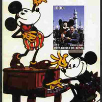 Benin 2003 75th Birthday of Mickey Mouse #10 imperf s/sheet also showing Walt Disney, unmounted mint. Note this item is privately produced and is offered purely on its thematic appeal