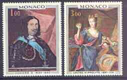 Monaco 1969 Paintings (Princes & Princesses of Monaco) set of 2 unmounted mint, SG 958-59