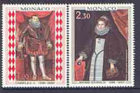 Monaco 1968 Paintings (Princes & Princesses of Monaco) set of 2 unmounted mint, SG 932-33