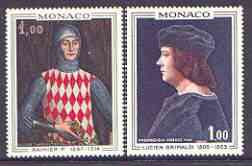 Monaco 1967 Paintings (Princes & Princesses of Monaco) set of 2 unmounted mint, SG 895-96