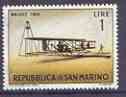 San Marino 1962 Wright Flyer 1L from Vintage Aircraft set unmounted mint, SG 659*