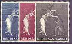 San Marino 1968 Christmas (Nativity by Botticelli) set of 3 unmounted mint, SG 853-55