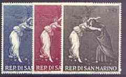 San Marino 1968 Christmas (Nativity by Botticelli) set of 3 unmounted mint, SG 853-55