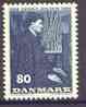 Denmark 1966 Birth Centenary of Georg Jensen (silversmith) 80ö on ord paper unmounted mint, SG 476