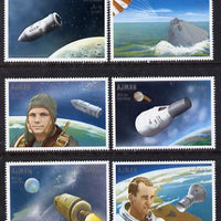 Ajman 1968 Men in Space set of 6 unmounted mint (Mi 333-38A)