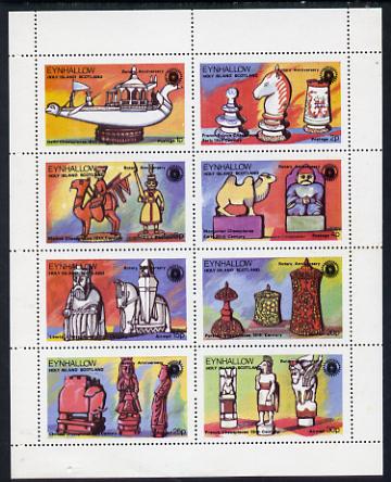 Eynhallow 1976 Chess Pieces (Rotary) perf set of 8 values (1p to 30p) unmounted mint