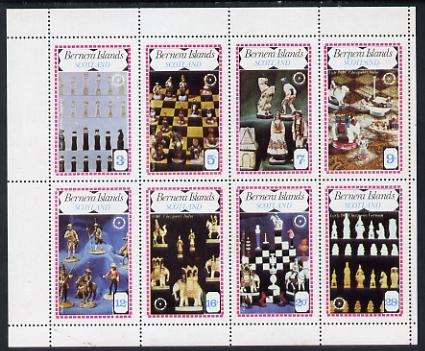 Bernera 1979 Chess Pieces (75th Anniversary of Rotary) perf set of 8 values (3p to 28p) unmounted mint