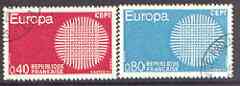 France 1970 Europa set of 2 superb cds used, SG 1874-75