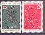 France 1972 Red Cross Fund - Doctors set of 2 unmounted mint, SG 1979-80*