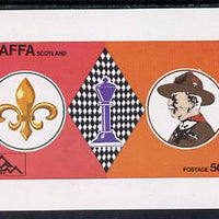 Staffa 1978 Scouts & Chess imperf souvenir sheet (50p value) unmounted mint