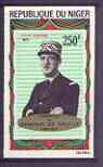 Niger Republic 1971 First Death Anniversary of General De Gaulle imperf in issued colours unmounted mint, as SG 407