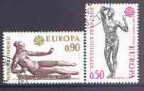France 1974 Europa - Sculpture set of 2 superb cds used, SG 2038-39*