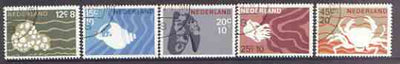 Netherlands 1967 Cultural, Health & Social Welfare Funds - Marine Life set of 5 fine cds used, SG 1026-30