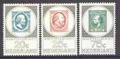 Netherlands 1967 Amphilex 67 Stamp Exhibition set of 3 unmounted mint, SG 1035-37