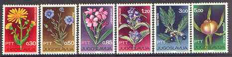 Yugoslavia 1967 Medicinal Plants set of 6 unmounted mint, SG 1240-45