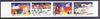 Cinderella - Denmark (Holbaek) 1988 Christmas Red Cross se-tenant strip of 4 imperf labels produced by Holbaek Red Cross