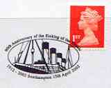 Postmark - Great Britain 2002 cover with 90th Anniversary of Sinking of the Titanic, Southampton cancel illustrated with The Titanic superstructure