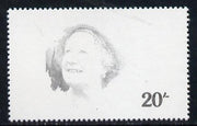 Tanzania 1985 Life & Times of HM Queen Mother 20s (SG 425) unmounted mint perforated colour proof single in black only*