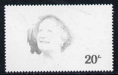 Tanzania 1985 Life & Times of HM Queen Mother 20s (SG 425) unmounted mint perforated colour proof single in black only*