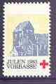 Cinderella - Denmark (Vorbasse) 1983 Christmas Red Cross perf label showing Vorbasse Church