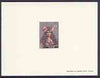 French Polynesia 1985 Polynesian Faces (Hairstyles) 22f deluxe proof sheet in issued colours, unmounted mint as SG 444