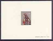 French Polynesia 1985 Polynesian Faces (Hairstyles) 39f deluxe proof sheet in issued colours, unmounted mint as SG 445