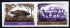 Cinderella - Denmark (Fuglebjerg) 1978 Christmas imperf set of 2 labels produced by Lions International (showing Deer & Monument)*