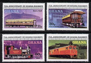 Ghana 1978 Railway Anniversary perf set of 4 unmounted mint, SG 868-71