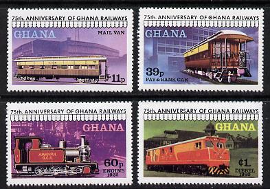 Ghana 1978 Railway Anniversary perf set of 4 unmounted mint, SG 868-71