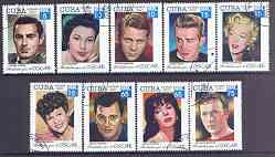 Cuba 2001 Film Stars (Oscar Winners) set of 9 fine cto used*