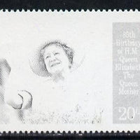 Tanzania 1985 Life & Times of HM Queen Mother 20s (SG 426) unmounted mint perforated colour proof single in black only*