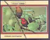 Benin 1999 Birds (rectangular) perf m/sheet unmounted mint