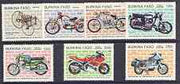 Burkina Faso 1985 Centenary of Motorcycles complete perf set of 7 unmounted mint, SG 766-72