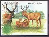 Cambodia 1999 Wild Animals perf m/sheet (Deer) unmounted mint