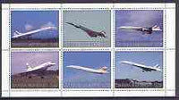 Sakhalin Isle 2002 Concorde perf sheetlet #01 containing set of 6 values unmounted mint