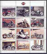 Tatarstan Republic 2002 Harley Davidson Motorcycles perf sheetlet containing set of 12 values unmounted mint
