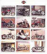 Tatarstan Republic 2002 Harley Davidson Motorcycles imperf sheetlet containing set of 12 values unmounted mint