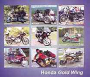 Altaj Republic 2002 Honda Gold Wing Motorcycles imperf sheetlet containing set of 9 values unmounted mint