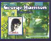 Karelia Republic 2002 George Harrison perf m/sheet #01 containing 5.00 value, unmounted mint