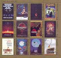 Tatarstan Republic 2001 The Top Movies (Film Posters) perf sheetlet containing set of 12 values unmounted mint