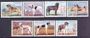 Chakasia 2001 Dogs #1 perf set of 7 values complete unmounted mint