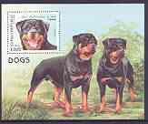 Somalia 1997 Dogs (Rottweiler) perf miniature sheet unmounted mint