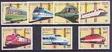 Kampuchea 1989 Trams & Trains complete set of 7 unmounted mint, SG 960-66