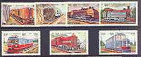 Kampuchea 1984 Railway Locomotives complete perf set of 7 unmounted mint, SG 542-48