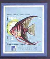 Kampuchea 1988 Finlandia 88 Stamp Exhibition (Fish) perf m/sheet unmounted mint, SG MS 914