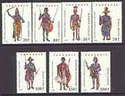 Tanzania 1993 Traditional African Costumes perf set of 7 unmounted mint, SG 1718-24
