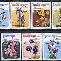 Kampuchea 1985 Flowers complete perf set of 7 unmounted mint, SG 631-37
