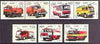 Kampuchea 1987 Fire Engines complete perf set of 7 unmounted mint, SG 854-60