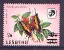 Lesotho 1986-88 Foxy Charaxes Provisional 7s on 3s on 9s on 30s unmounted mint, a rare item