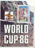 Nevis 1986 World Cup Football $2.00 perf m/sheet (Denmark v Spain) unmounted mint SG MS 401b